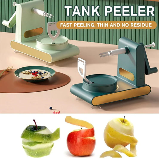 Hand-Cranked Fruit Peeler and Cutter