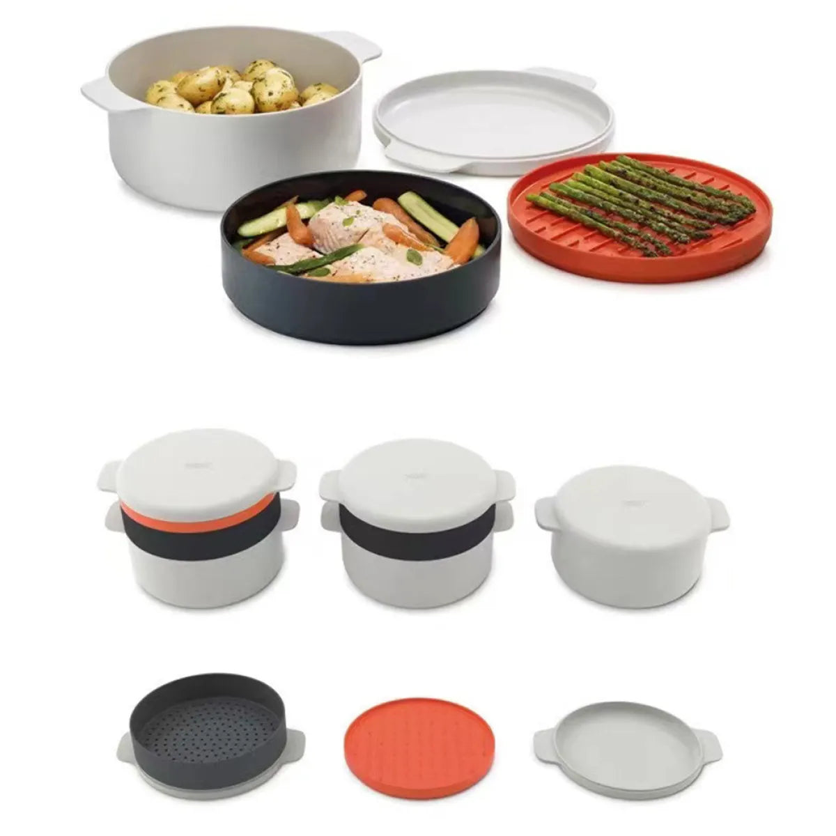 Microwave Kitchen Plastic Steaming Box